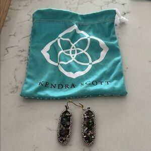 Kendra Scott Black and Silver Drop Earrings